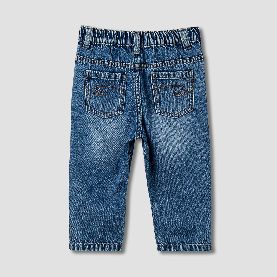Juniors Washed Jeans with Elasticated Waistband
