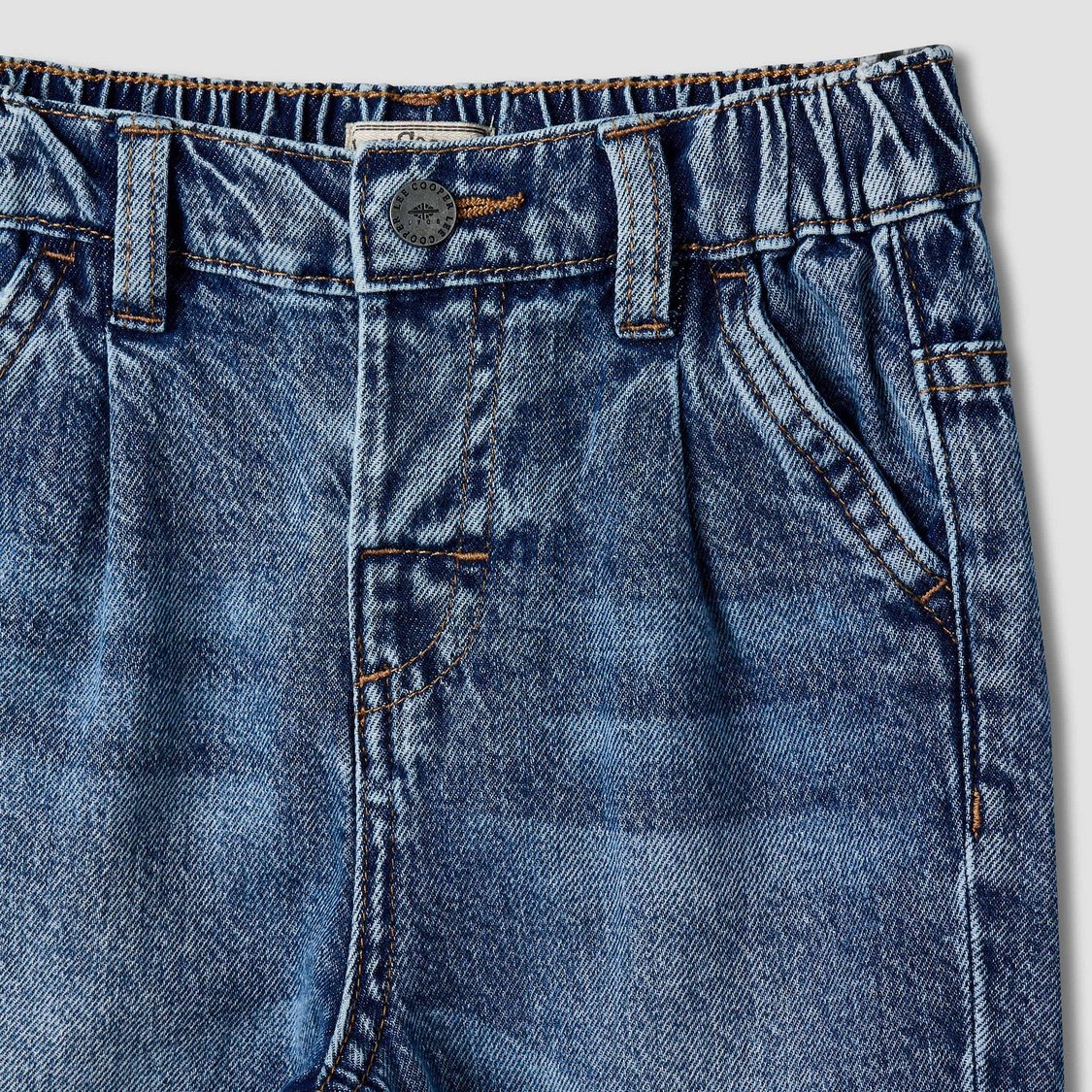 Juniors Washed Jeans with Elasticated Waistband