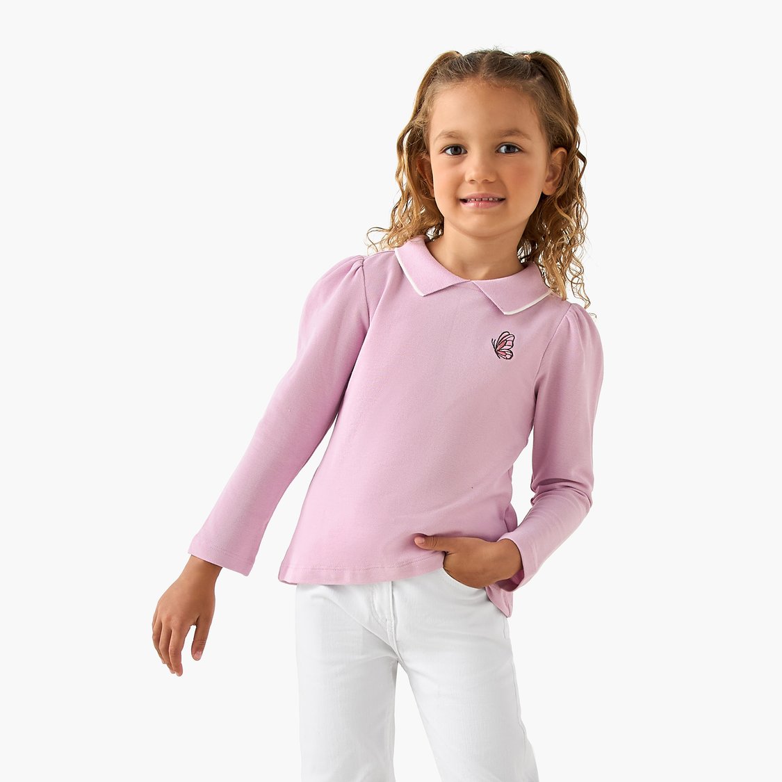 Juniors Embroidered Knit Top