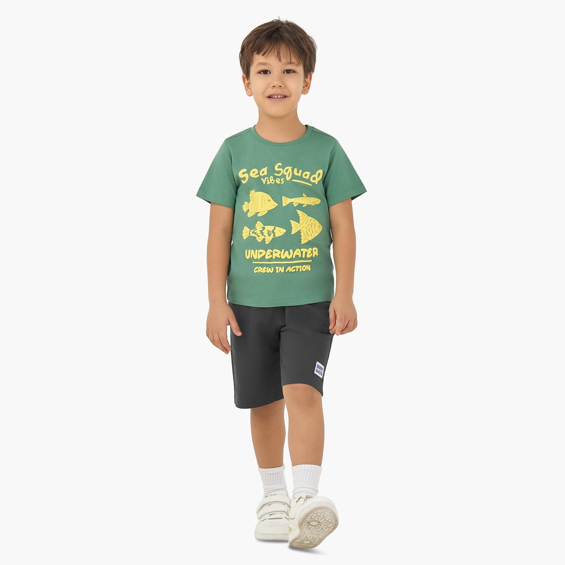 Juniors Applique Detail Shorts with Drawstring Waistband