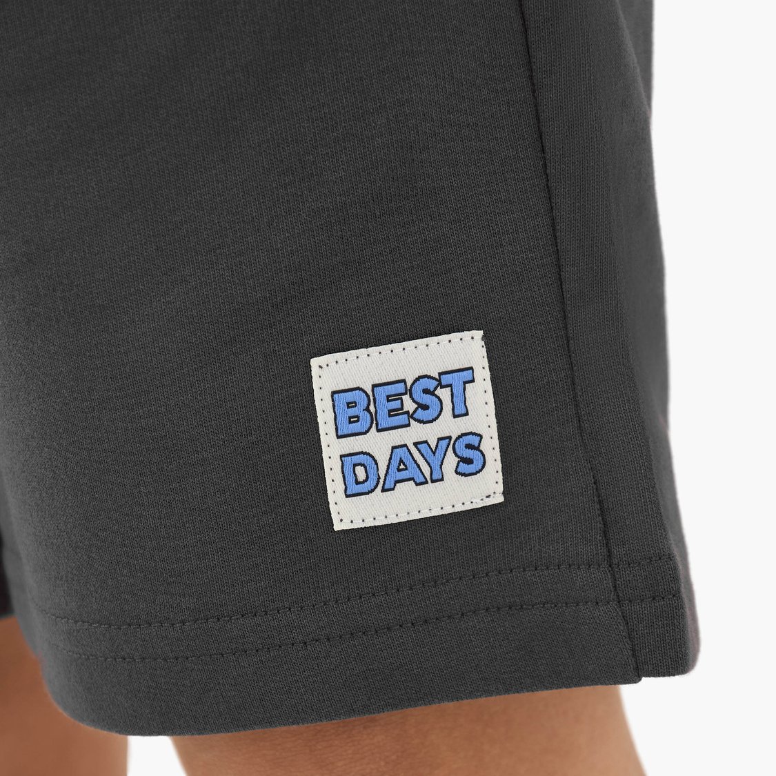 Juniors Applique Detail Shorts with Drawstring Waistband