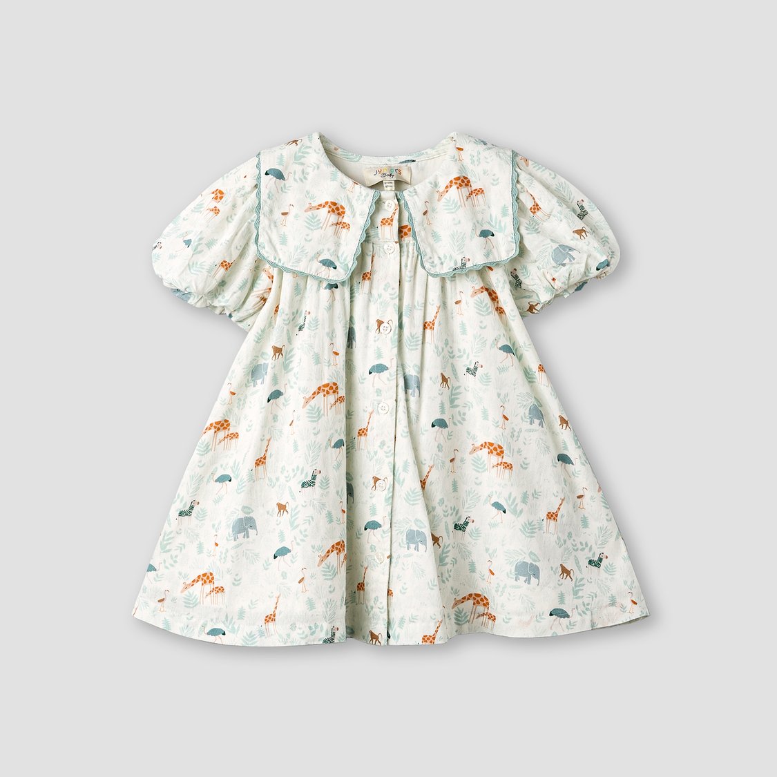Juniors Animal Print Dress with Bow Hairband