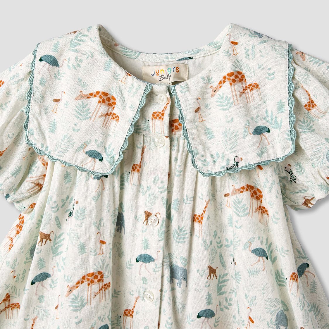 Juniors Animal Print Dress with Bow Hairband