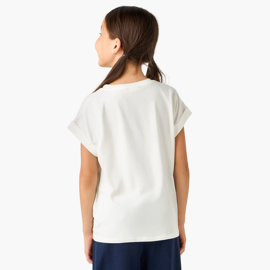 Juniors Floral Print T-shirt