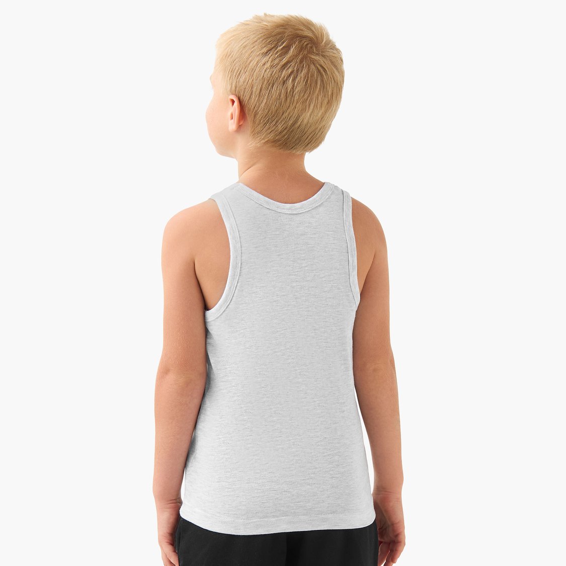 Juniors Solid Crew Neck Vest - Set of 5
