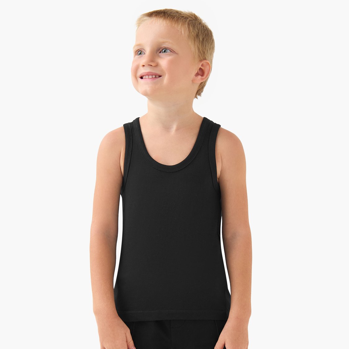 Juniors Solid Crew Neck Vest - Set of 5