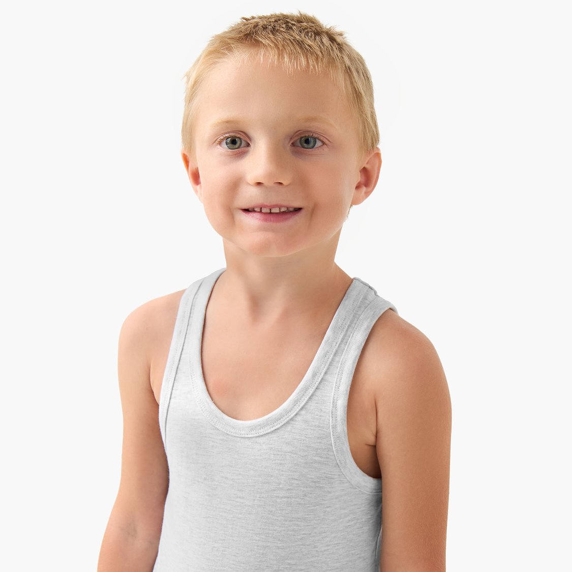 Juniors Solid Crew Neck Vest - Set of 5