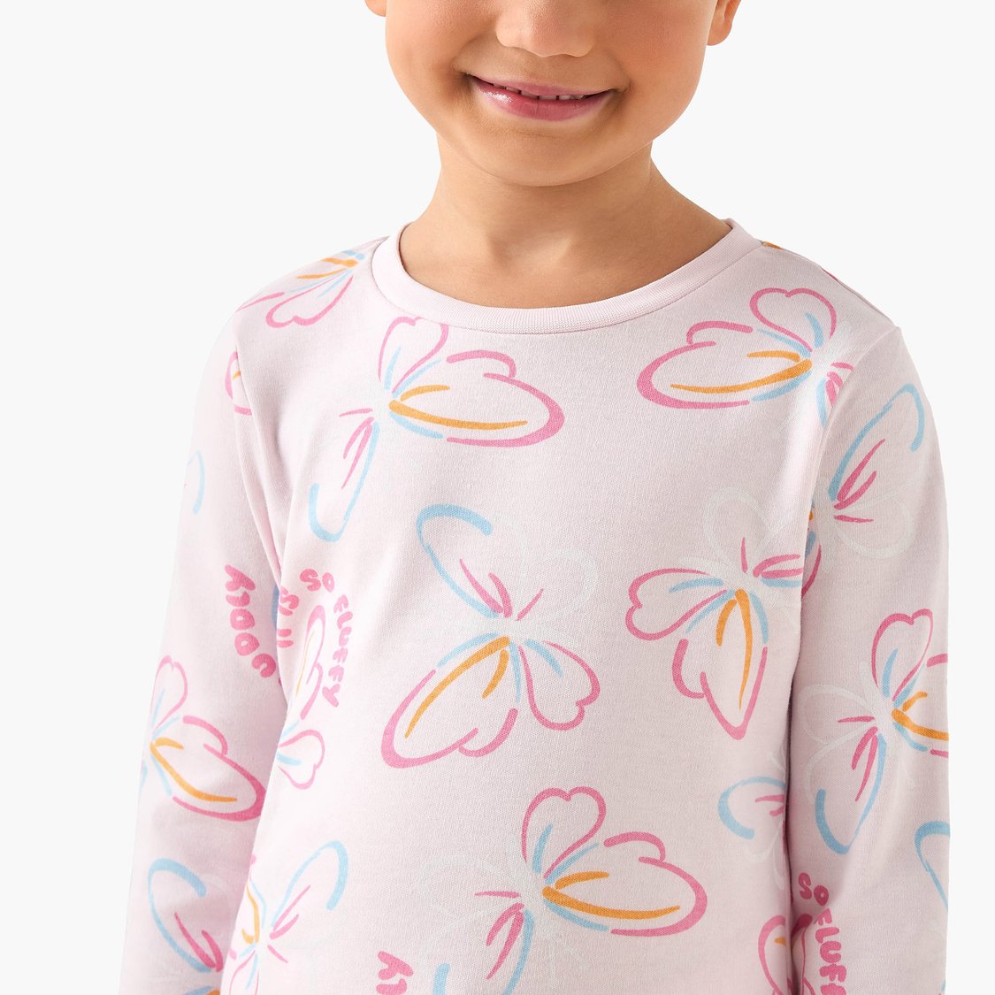 Juniors Butterfly Print T-shirt and Pyjama Set