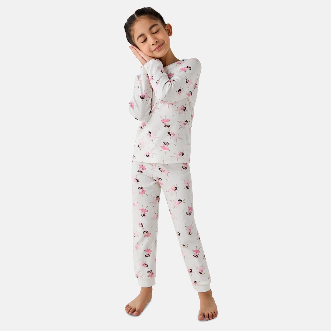 Juniors Ballerina Print T-shirt and Pyjama Set