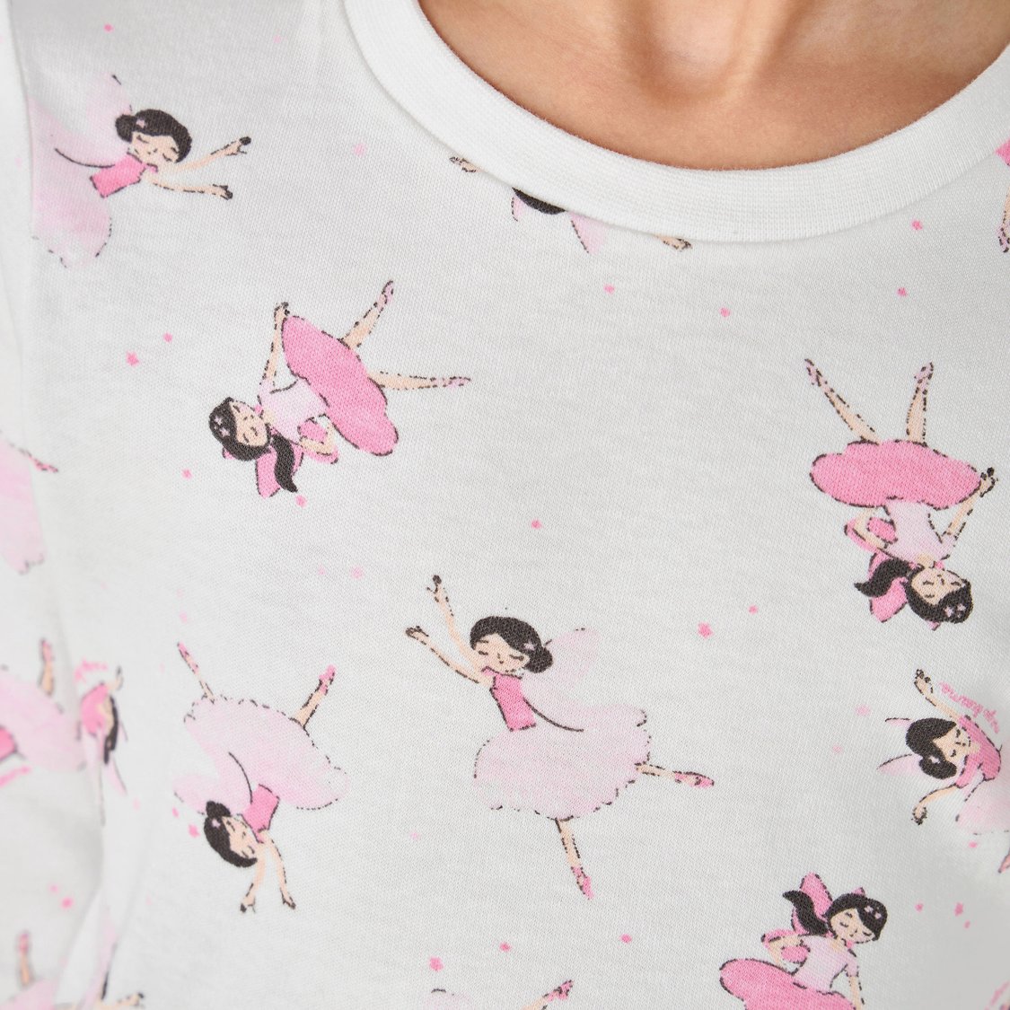 Juniors Ballerina Print T-shirt and Pyjama Set