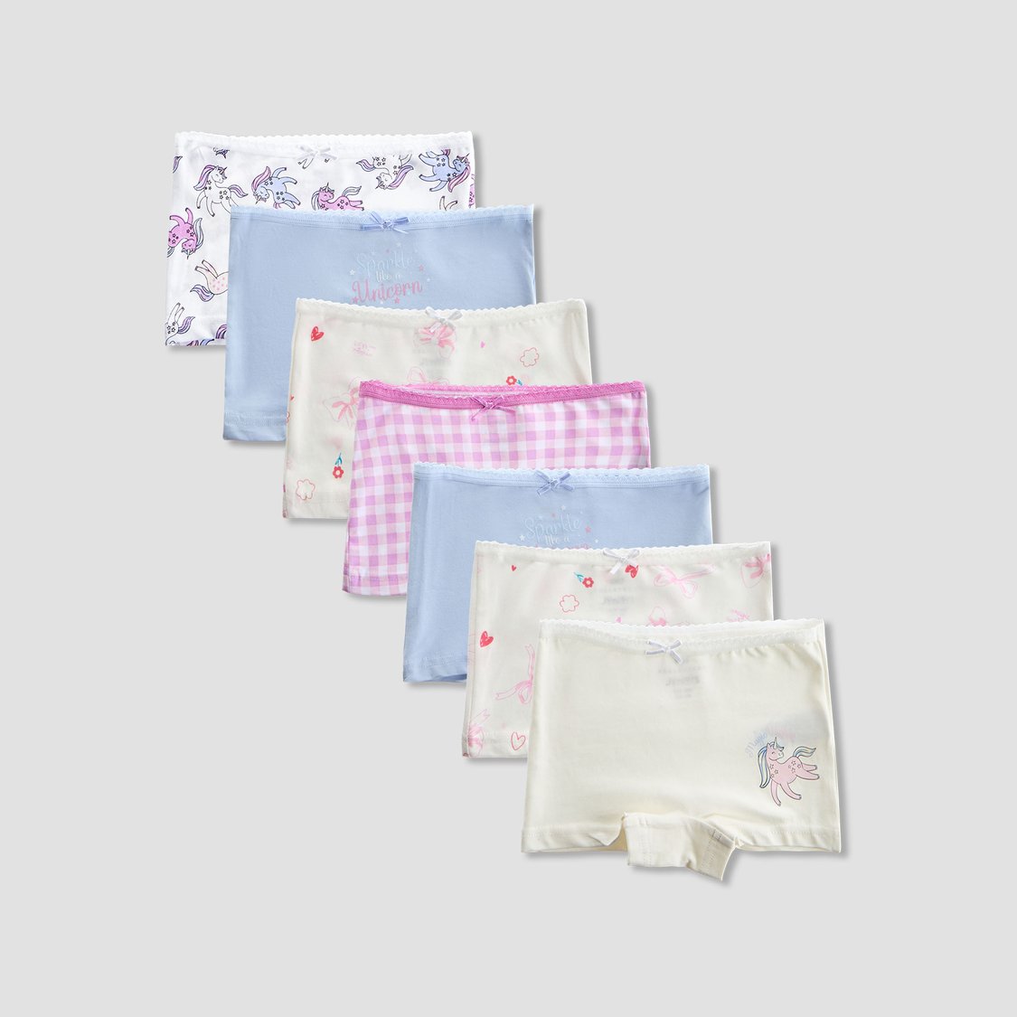 Juniors Unicorn Print Boyshorts - Set of 7