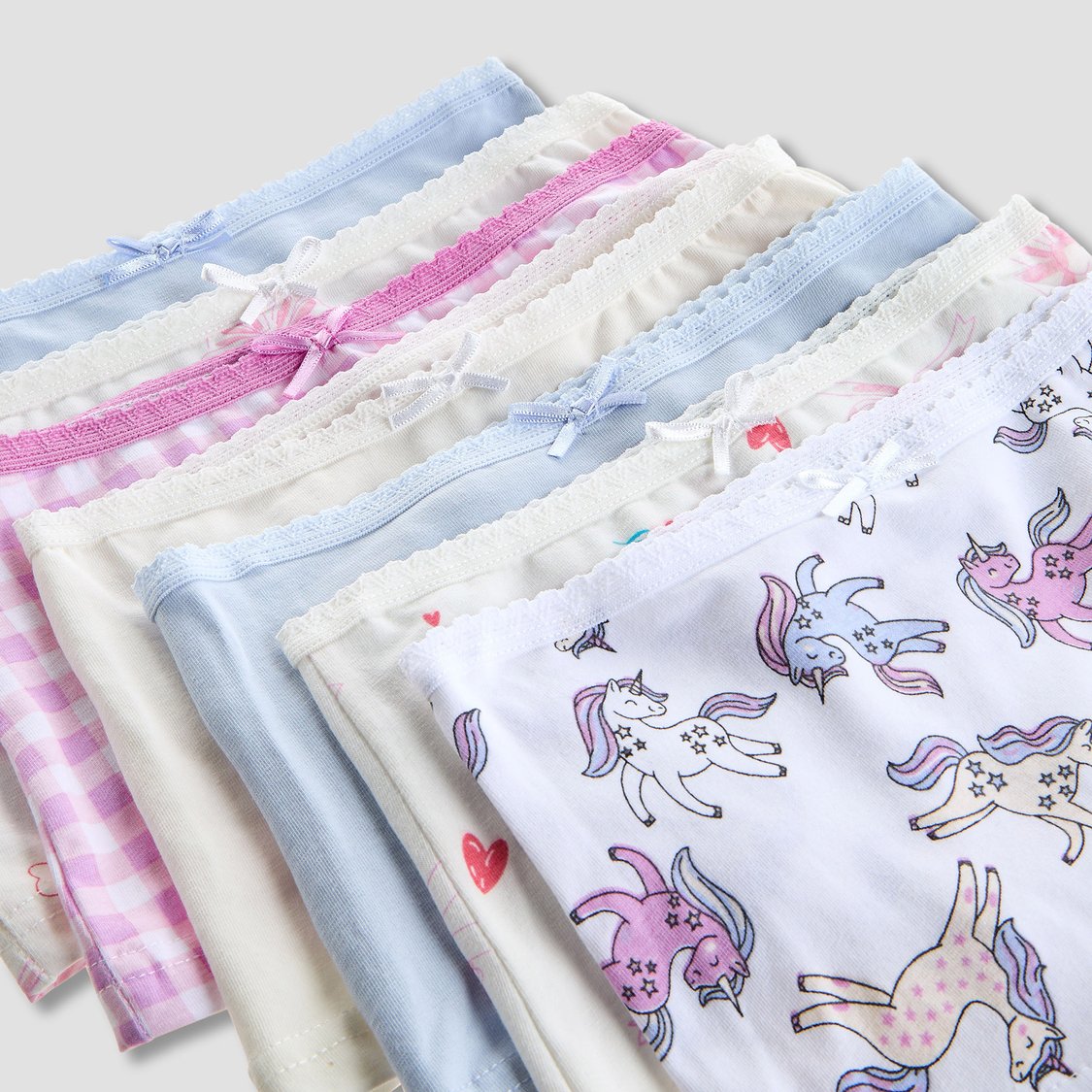 Juniors Unicorn Print Boyshorts - Set of 7