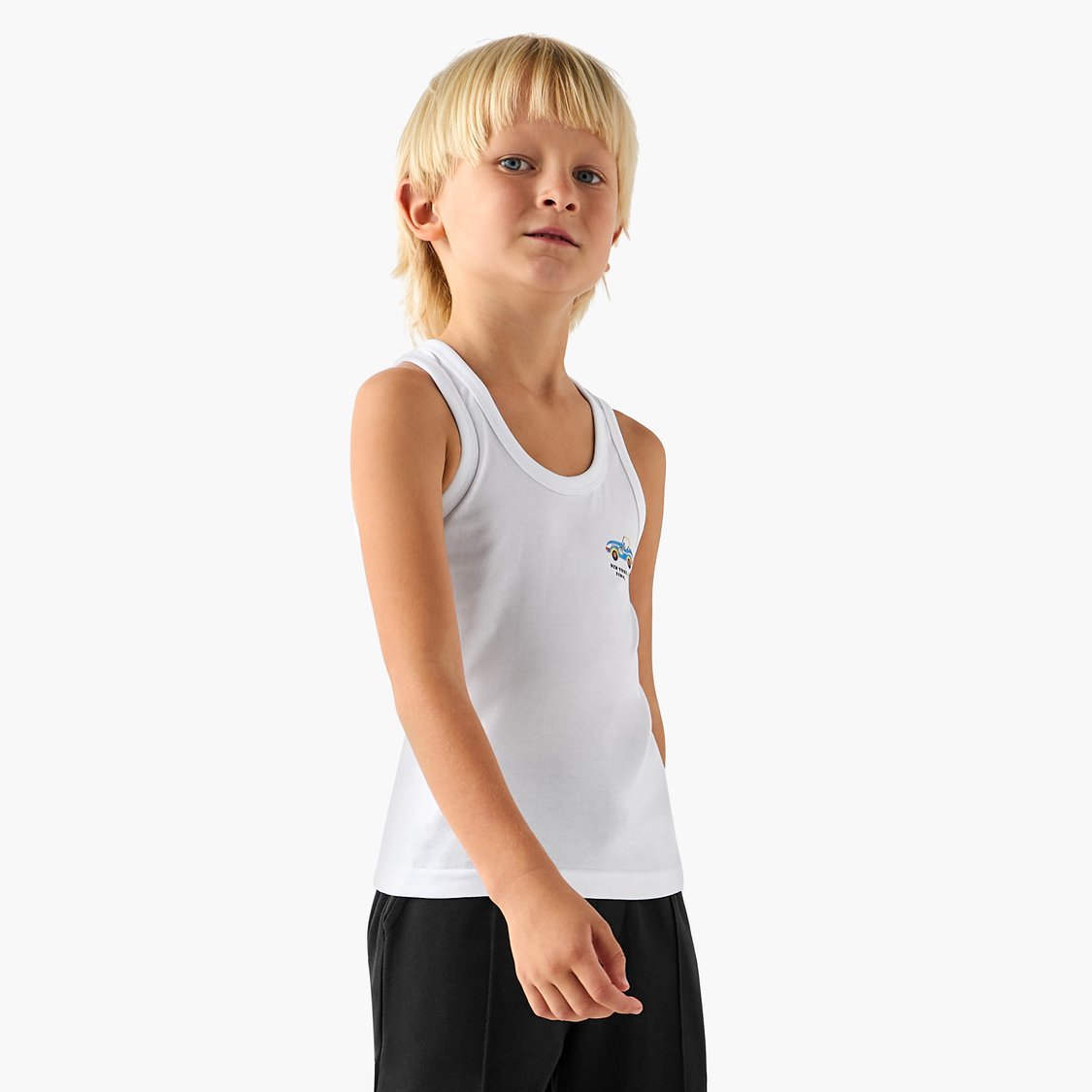 Juniors Race Car Print Vest - Set of 3