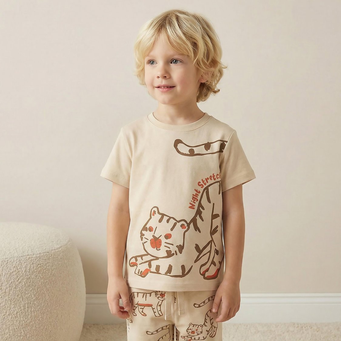 Juniors Tiger Print Pyjama Set