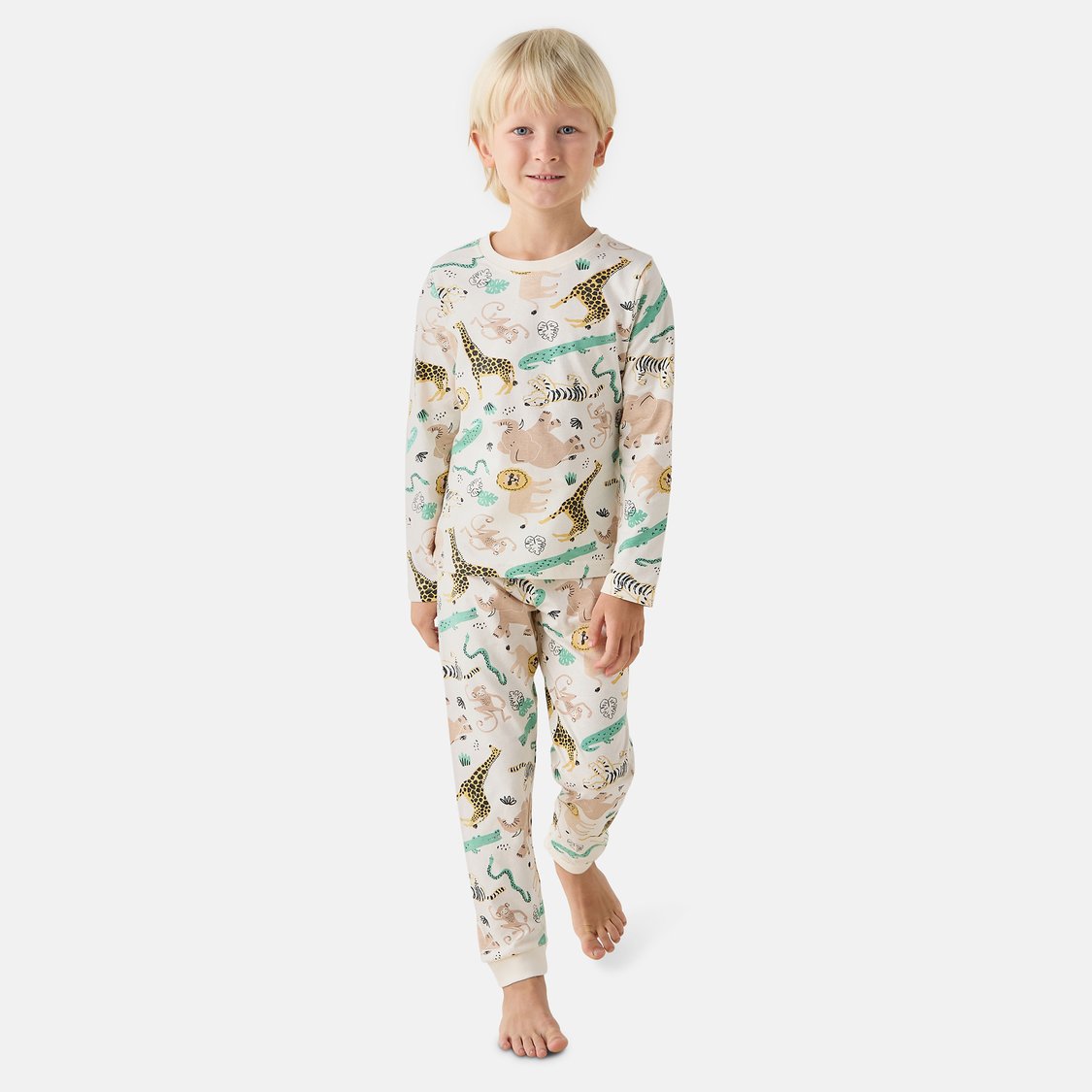 Juniors Animal Print Long Sleeves T-shirt and Pyjama Set