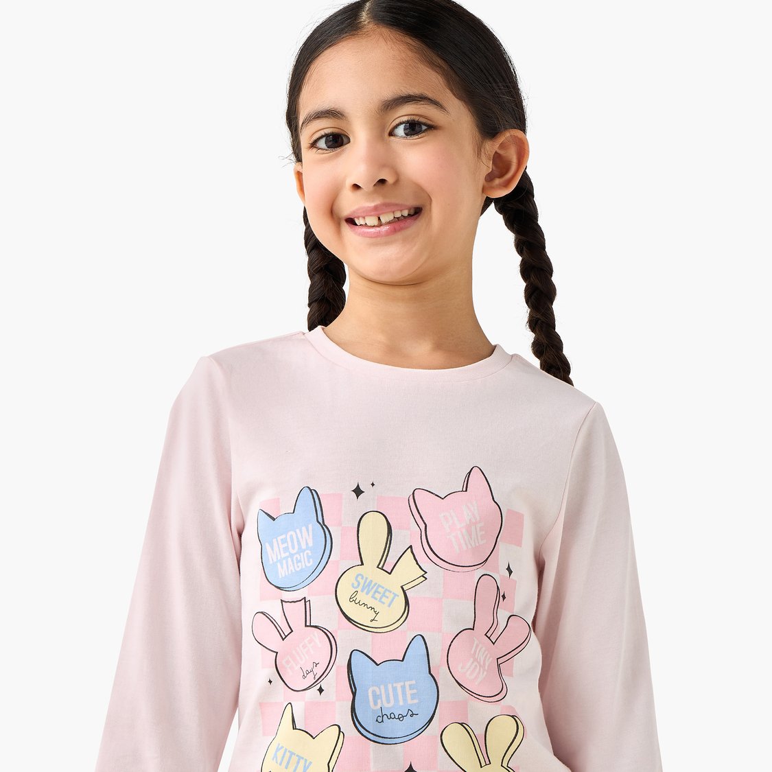Juniors Printed T-shirt and Pyjama Set