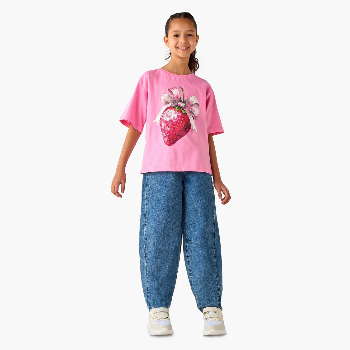 Juniors Strawberry Print T-shirt
