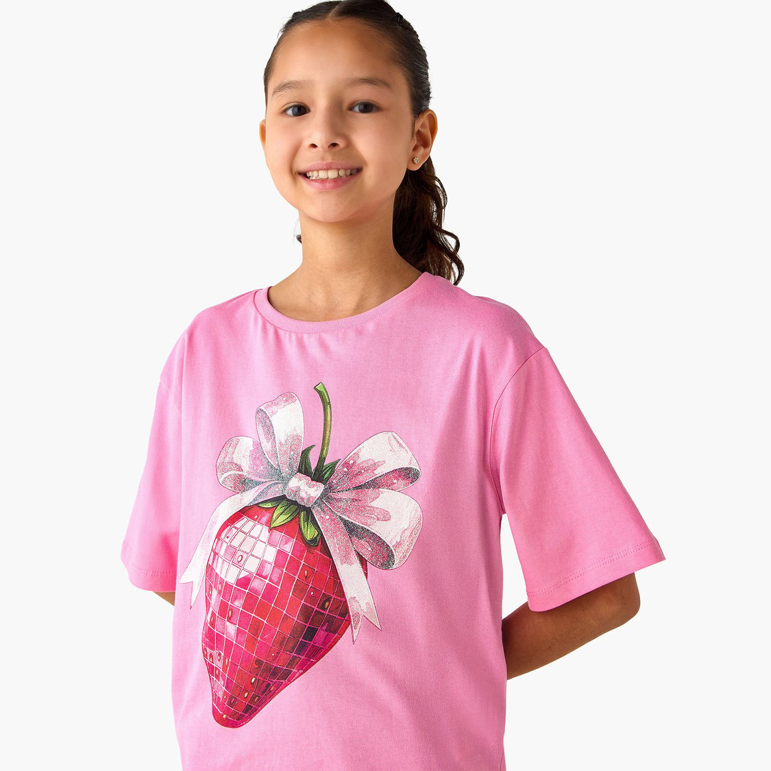 Juniors Strawberry Print T-shirt