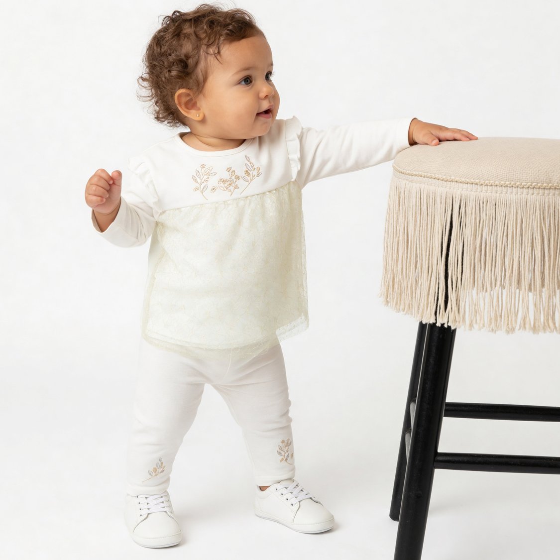 Giggles Lace Top and Pants Set
