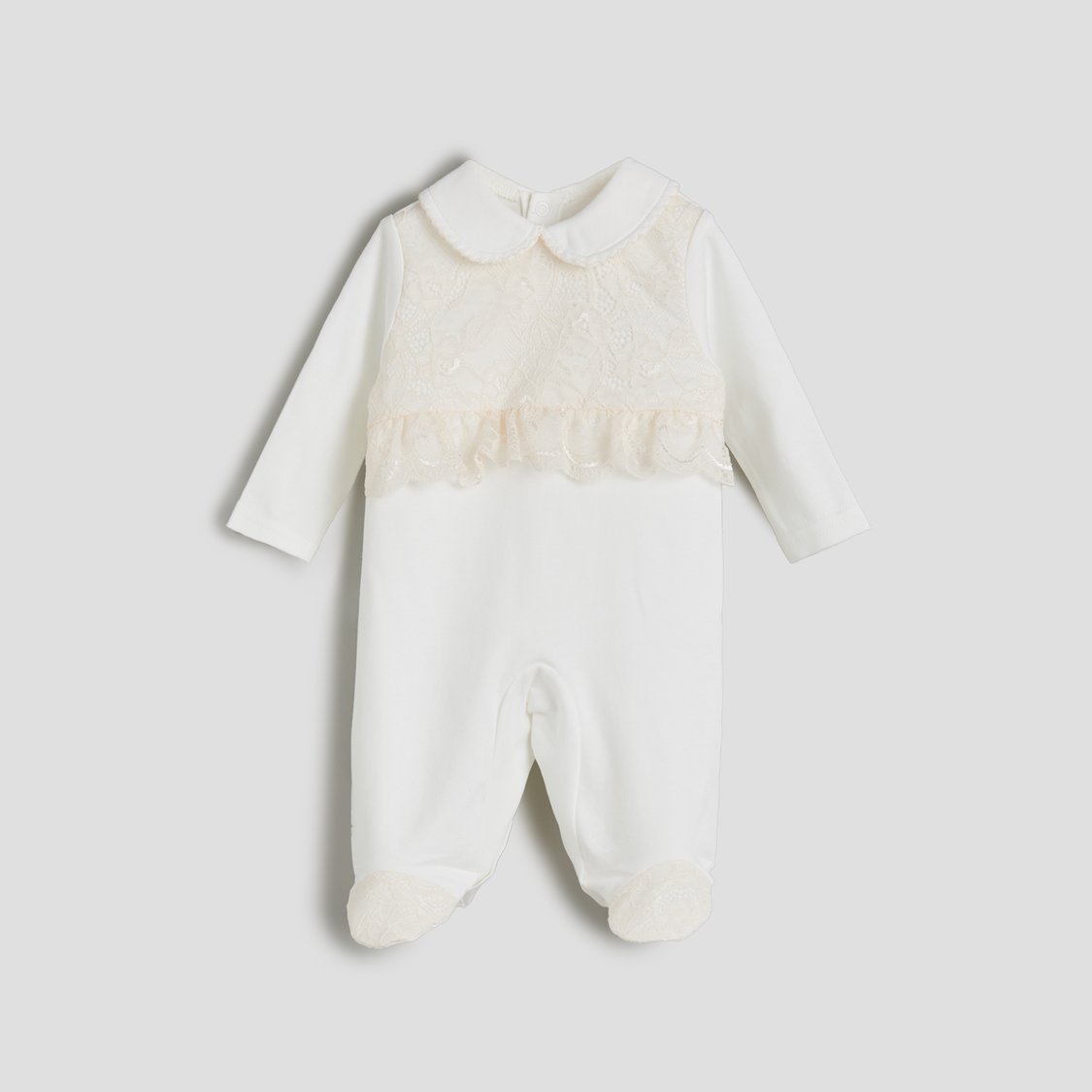 Giggles Lace Detail Sleepsuit