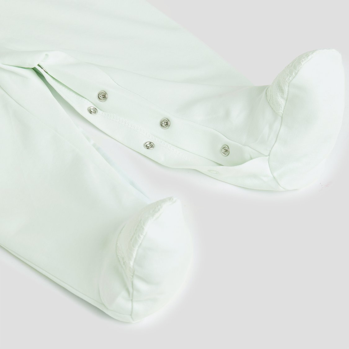 Giggles Lace Detail Sleepsuit with Snap Button