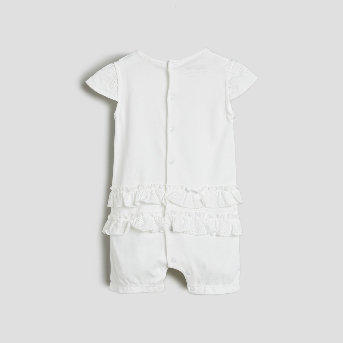Giggles Applique Romper with Snap Buttons