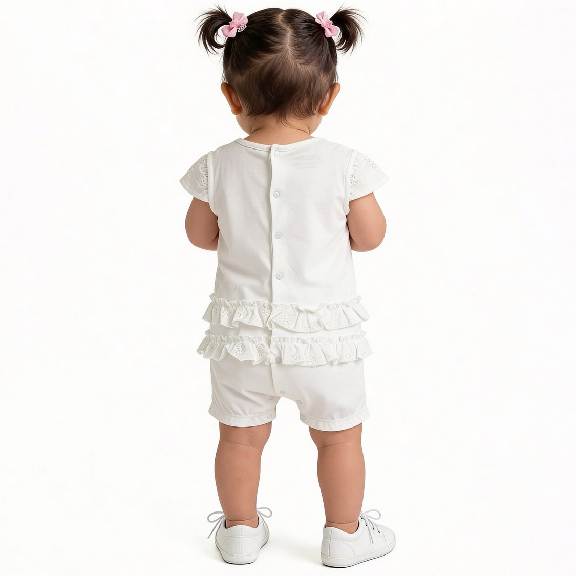 Giggles Applique Romper with Snap Buttons