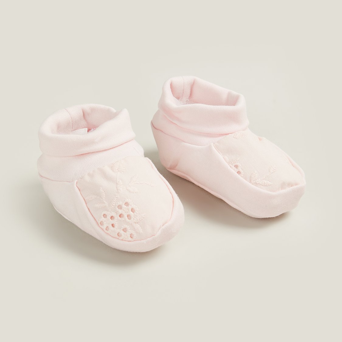 Giggles Embroidered Booties