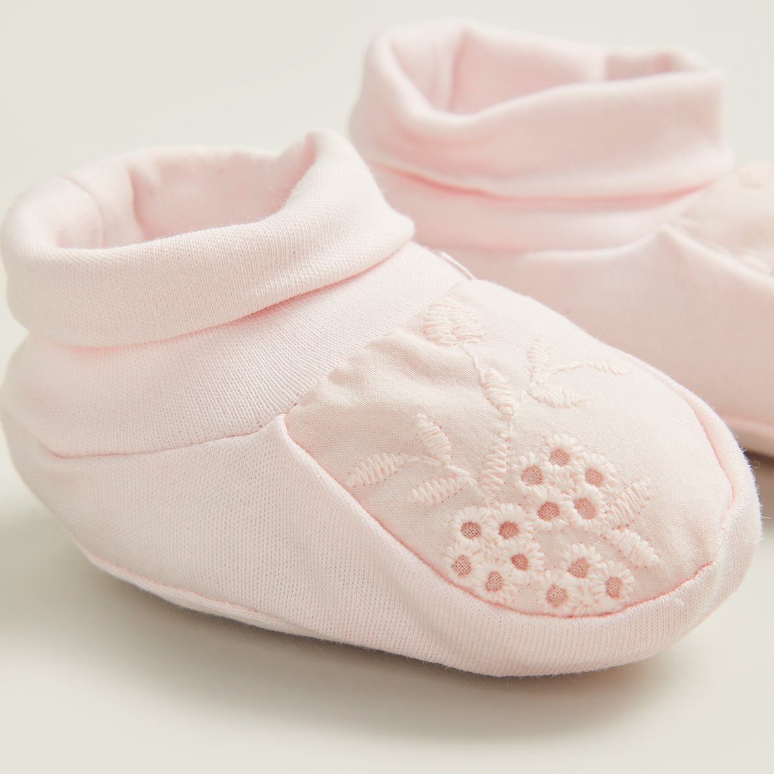 Giggles Embroidered Booties
