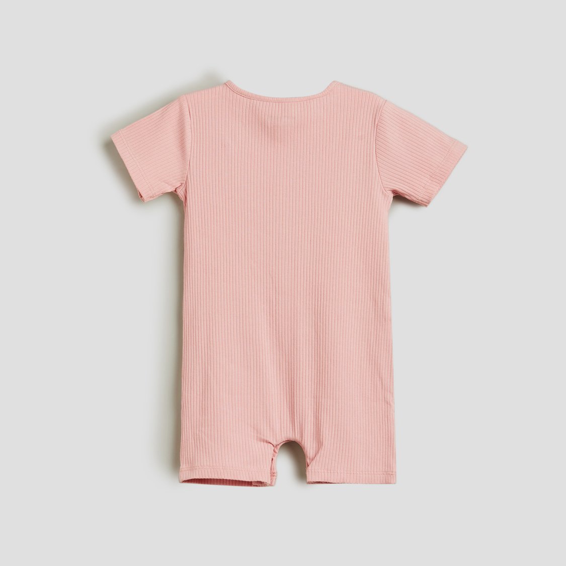 Juniors Ribbed Romper with Snap Button
