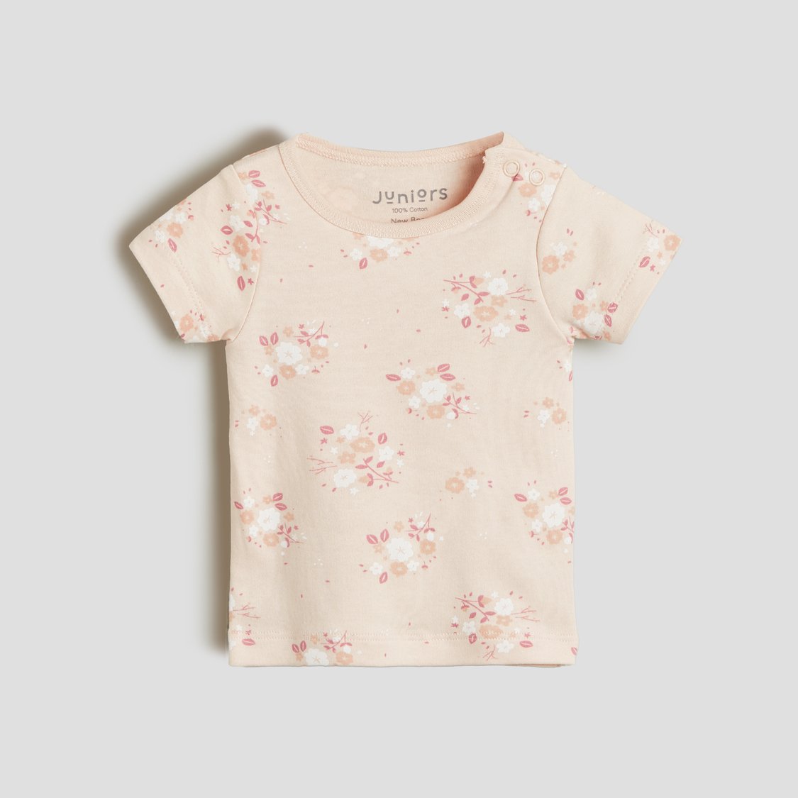Juniors Printed T-shirt and Dungaree Set