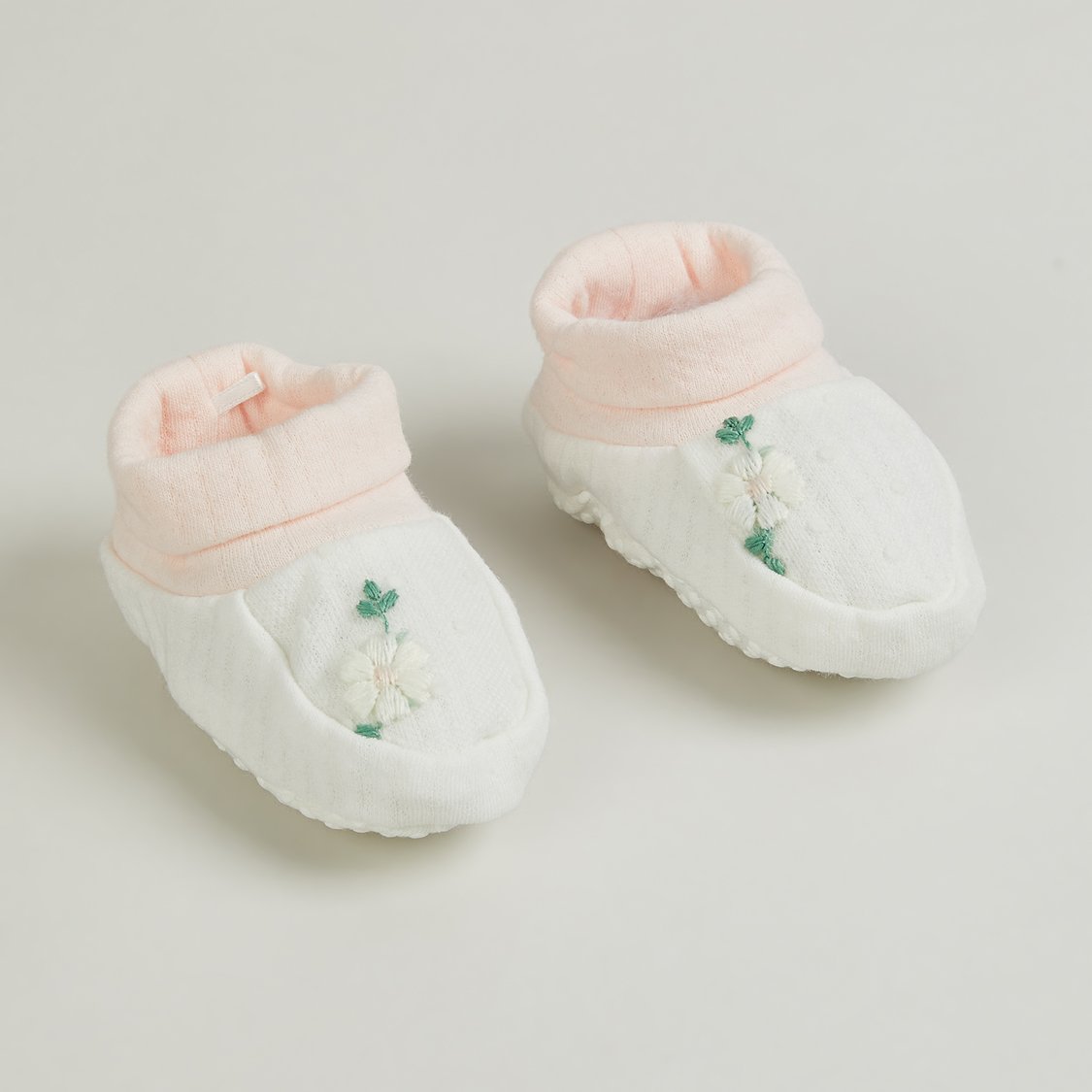 Giggles Embroidered Booties