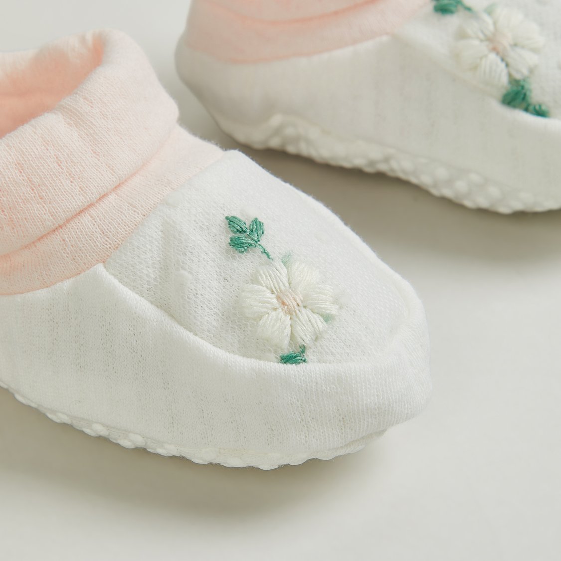 Giggles Embroidered Booties