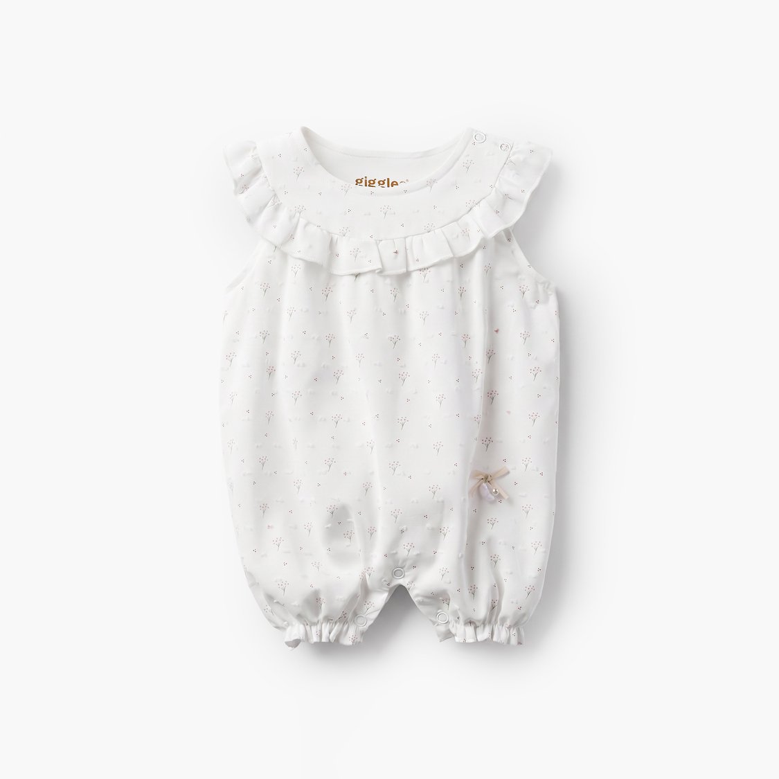 Giggles Printed Romper and Cap Set