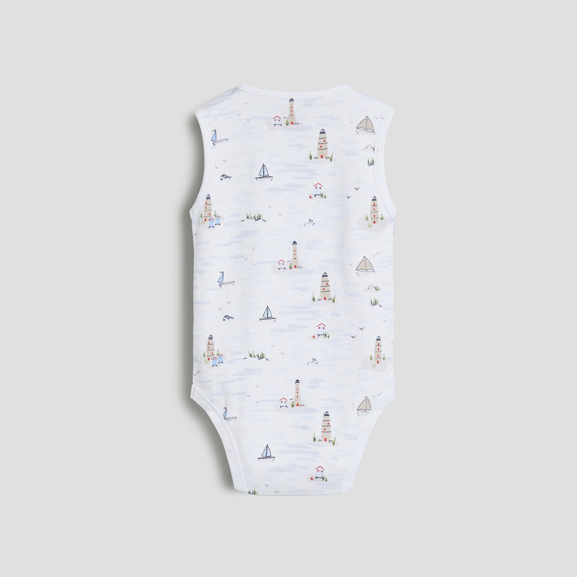 Juniors Printed Bodysuit with Snap Buttons
