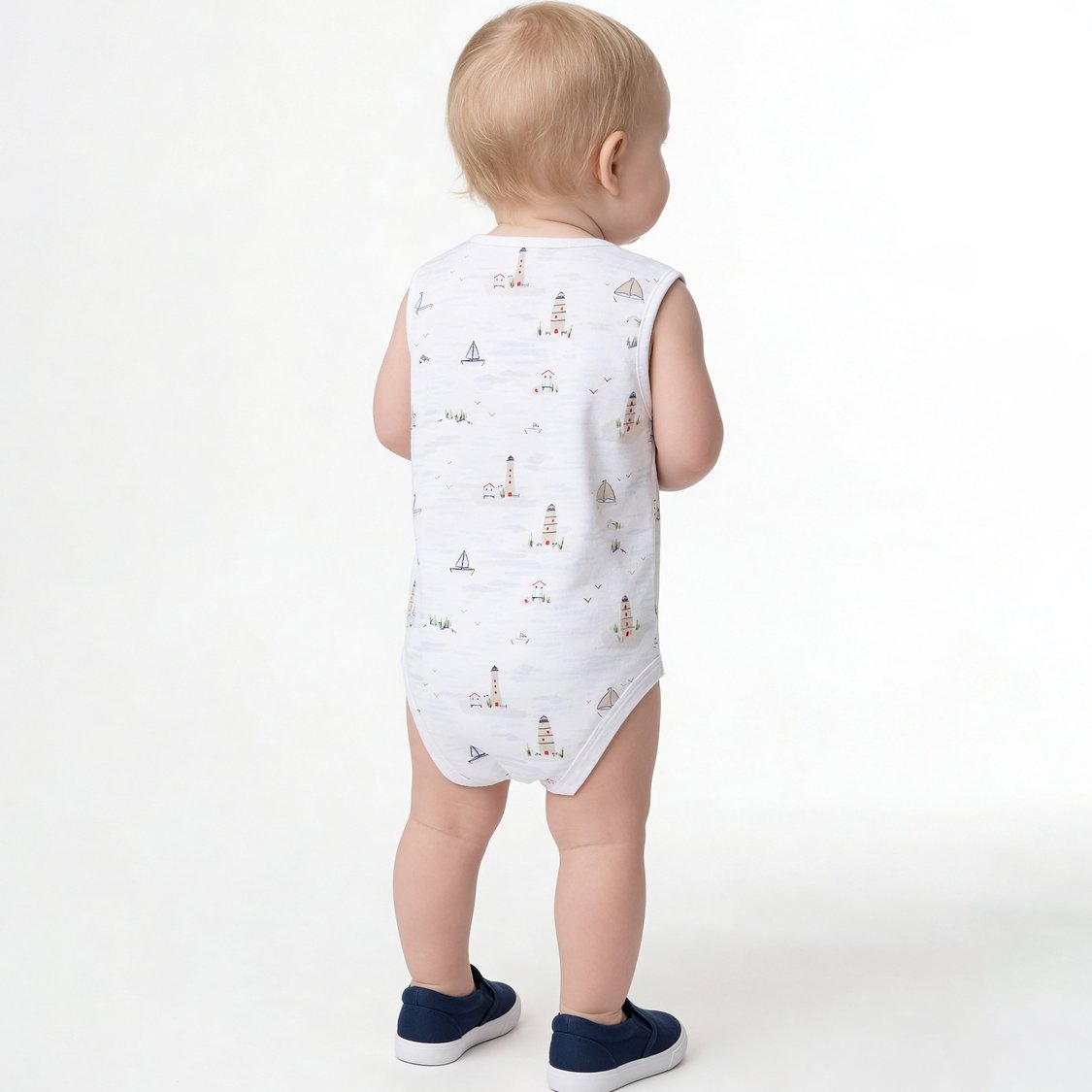 Juniors Printed Bodysuit with Snap Buttons