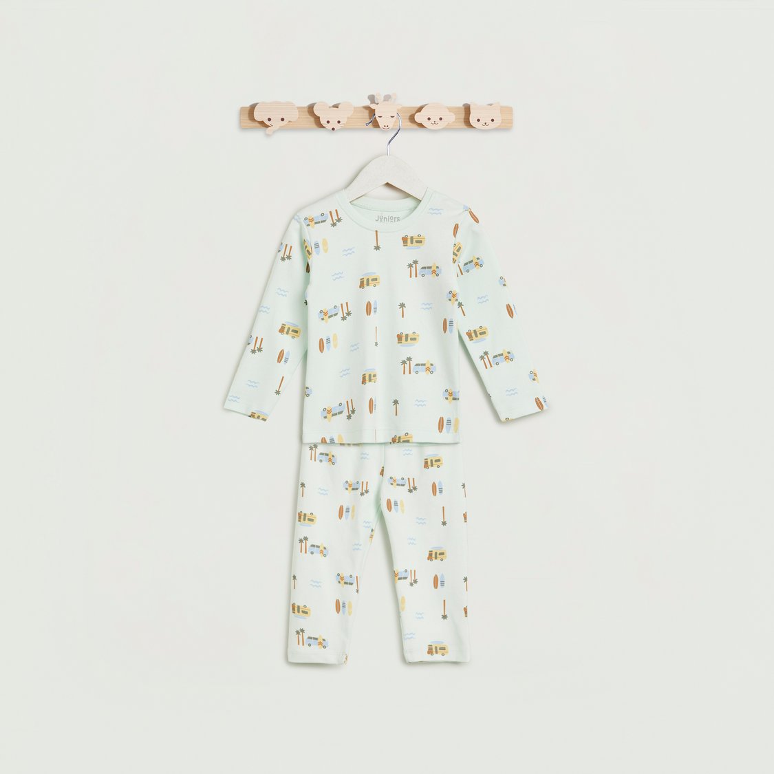 Juniors All-Over Print T-shirt with Pyjamas Set