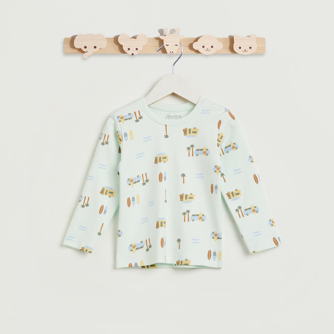Juniors All-Over Print T-shirt with Pyjamas Set