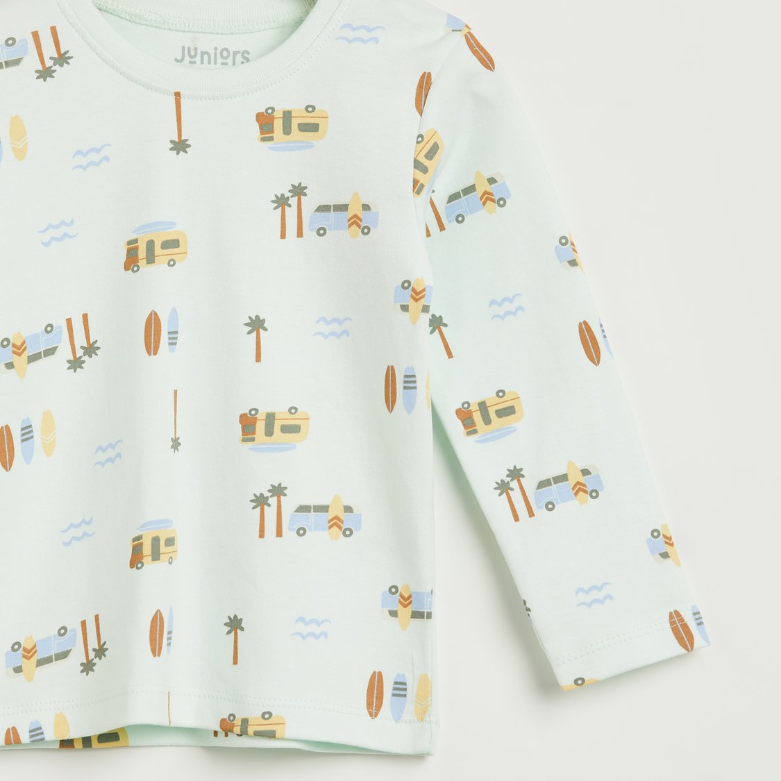 Juniors All-Over Print T-shirt with Pyjamas Set