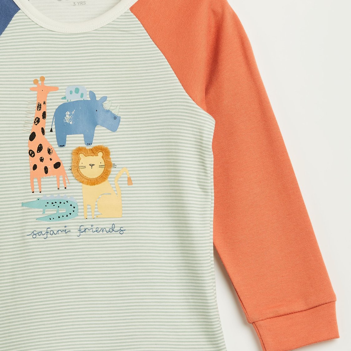 Juniors Safari Applique T-shirt and Pyjama Set