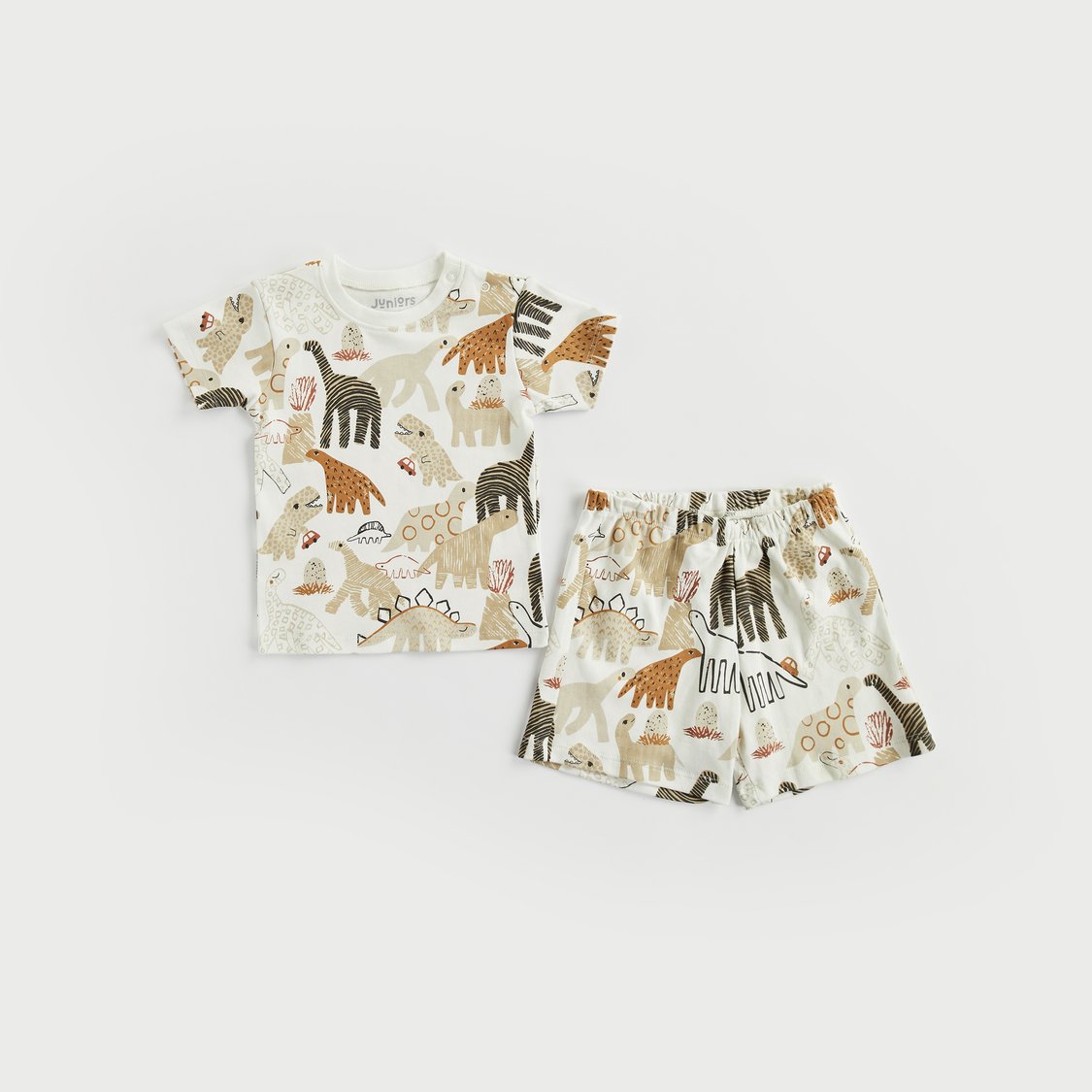 Juniors Dinosaur Print T-shirt and Shorts - Pack of 2