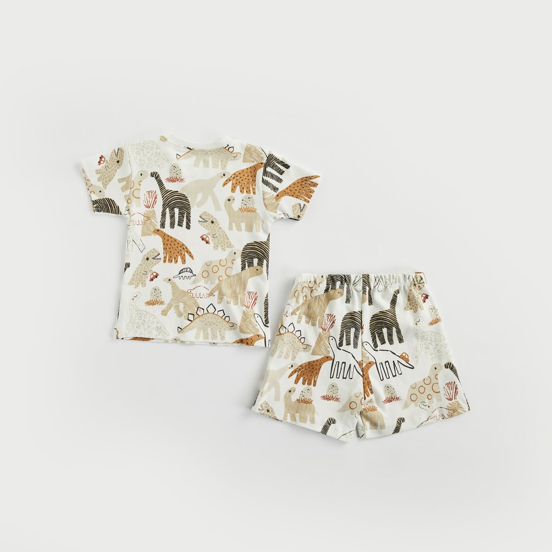 Juniors Dinosaur Print T-shirt and Shorts - Pack of 2