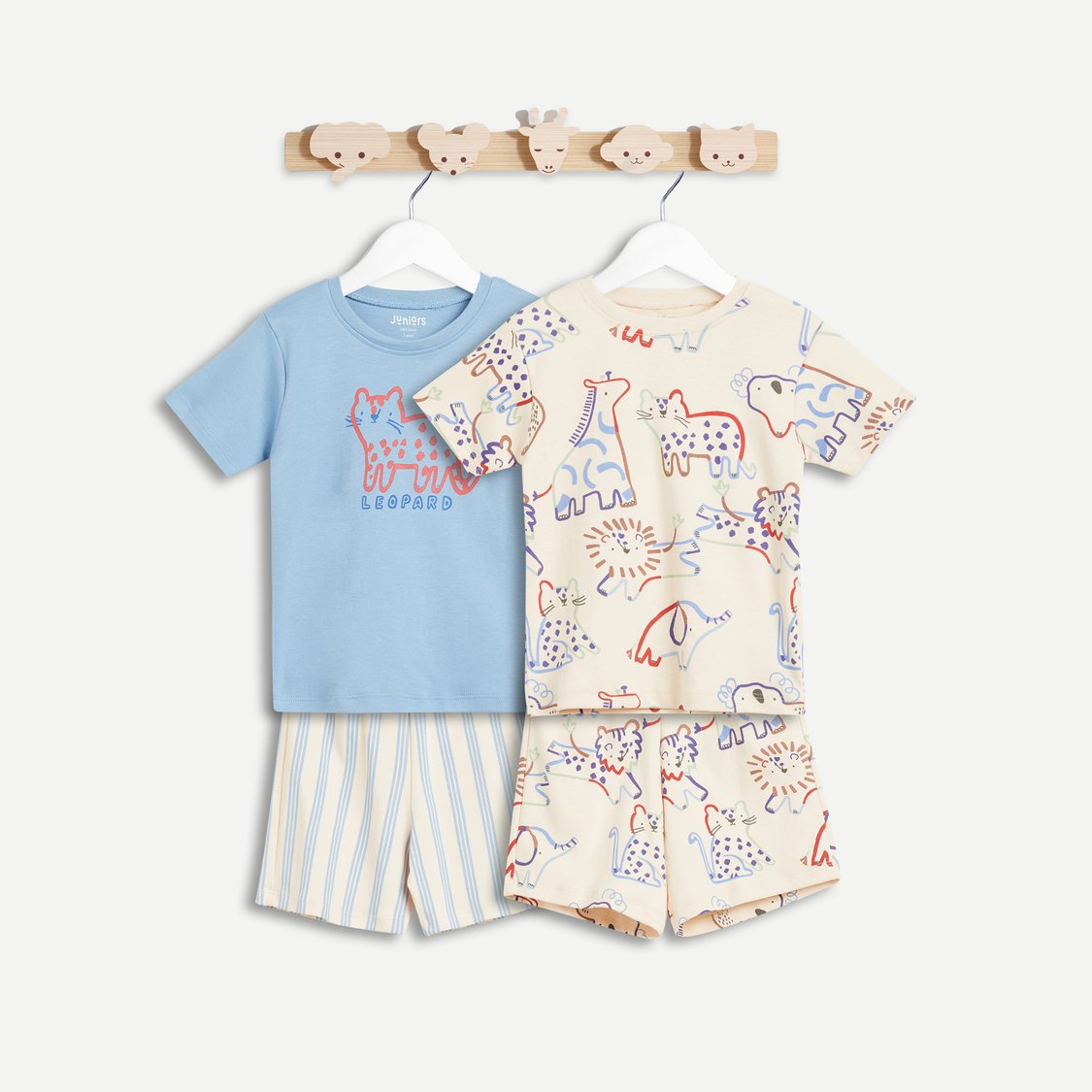 Juniors Animal Print T-shirt and Shorts - Set of 2