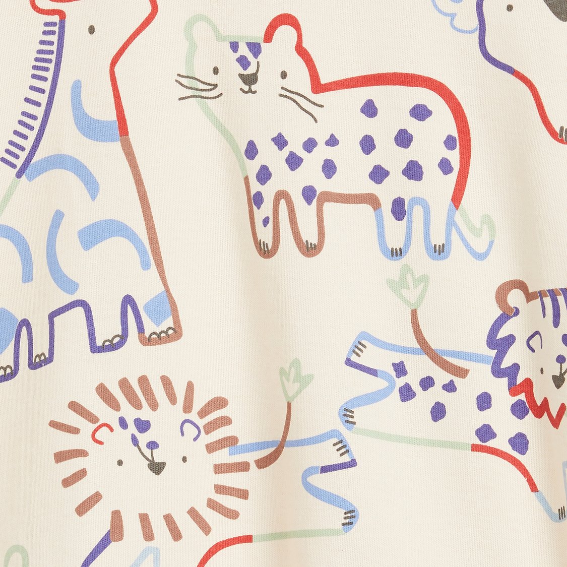 Juniors Animal Print T-shirt and Shorts - Set of 2