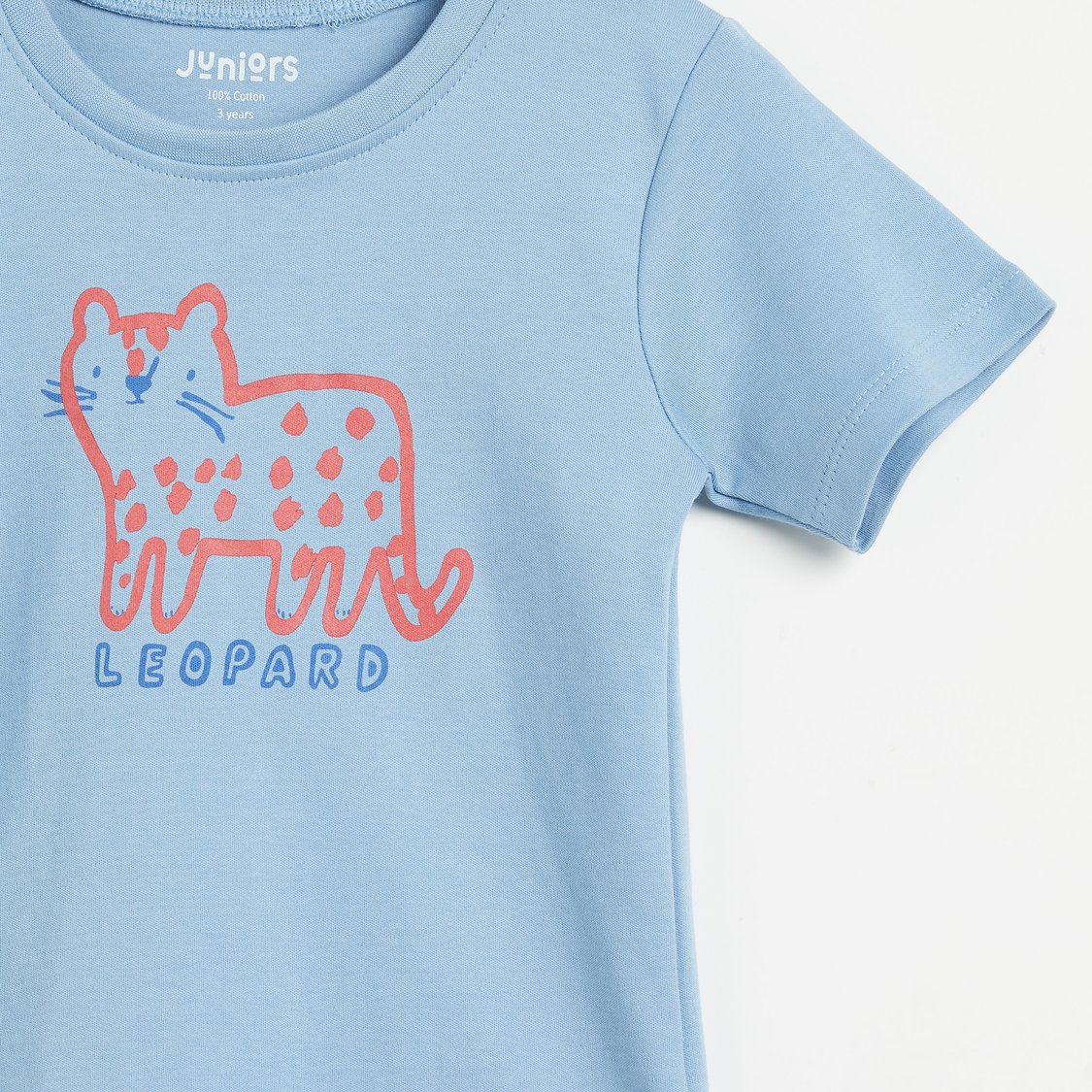 Juniors Animal Print T-shirt and Shorts - Set of 2