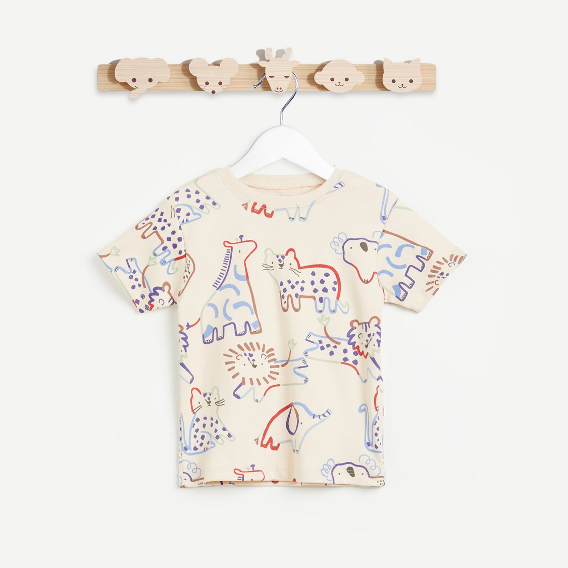 Juniors Animal Print T-shirt and Shorts - Set of 2