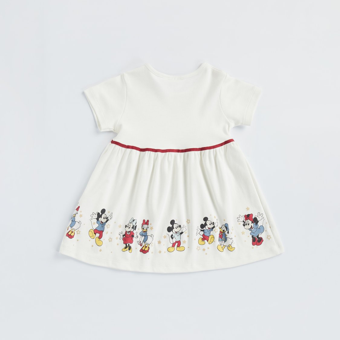 Mickey Mouse and Friends Print Dress with Headband