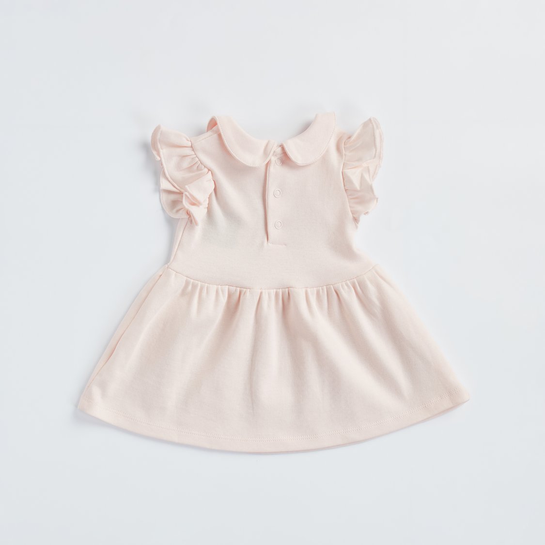Minnie Mouse Applique Dress with Button Closure