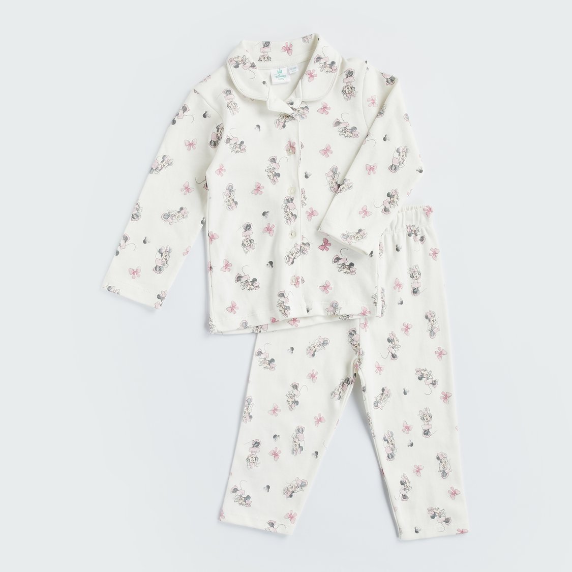 Minnie Mouse Print Shirt and Pyjama Set