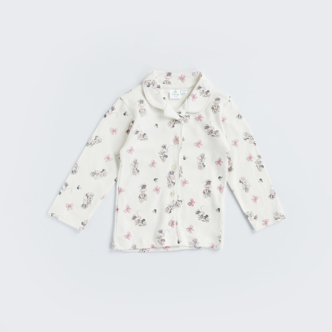 Minnie Mouse Print Shirt and Pyjama Set